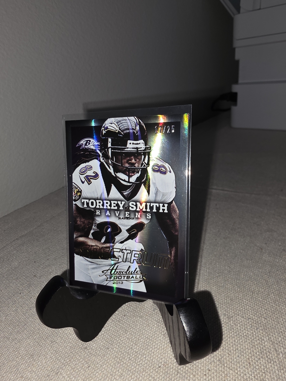 Panini Black and White Torrey Smith Ravens Football Trading Card